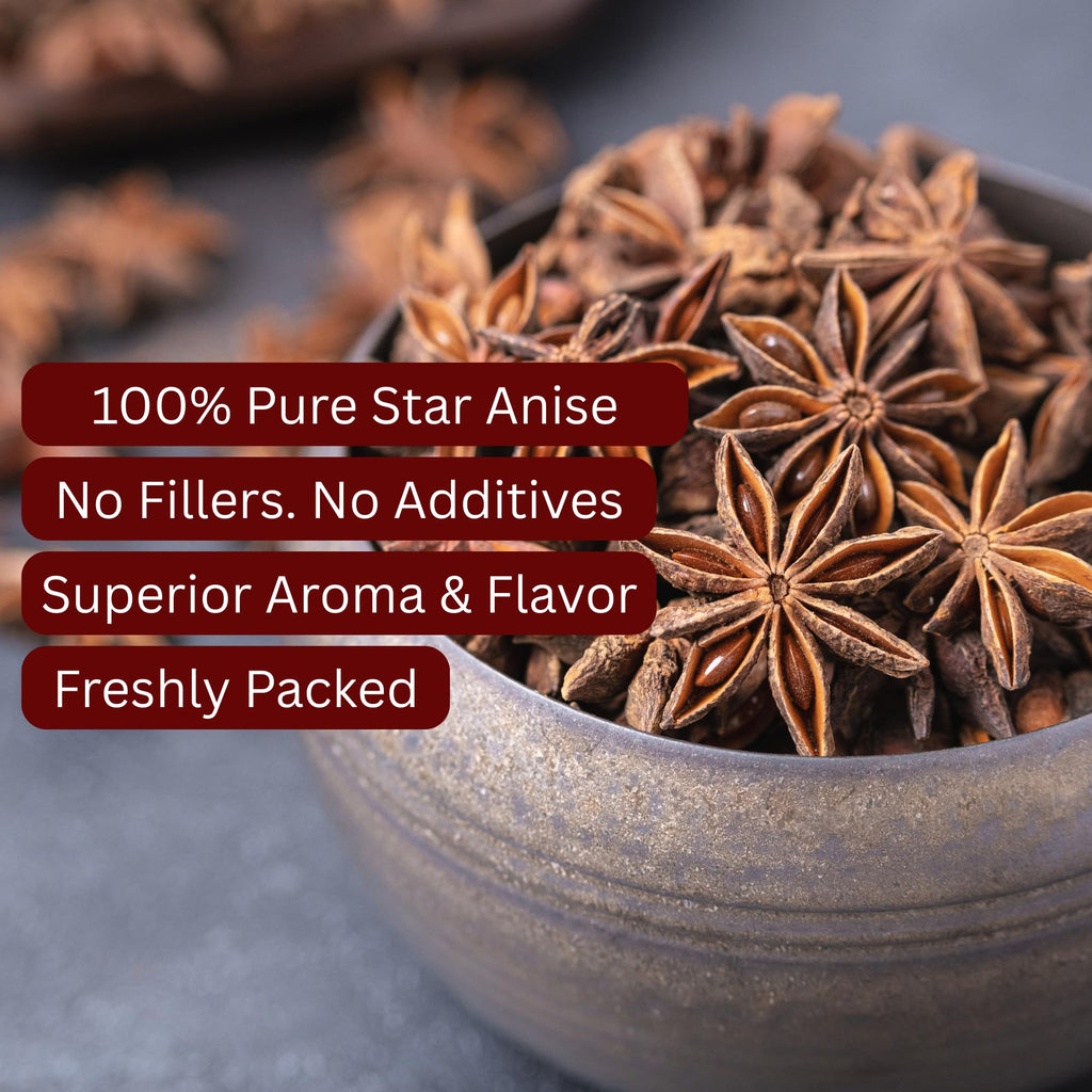 Authentic Whole Star Anise for Tea & Baking 2.11 Ounce