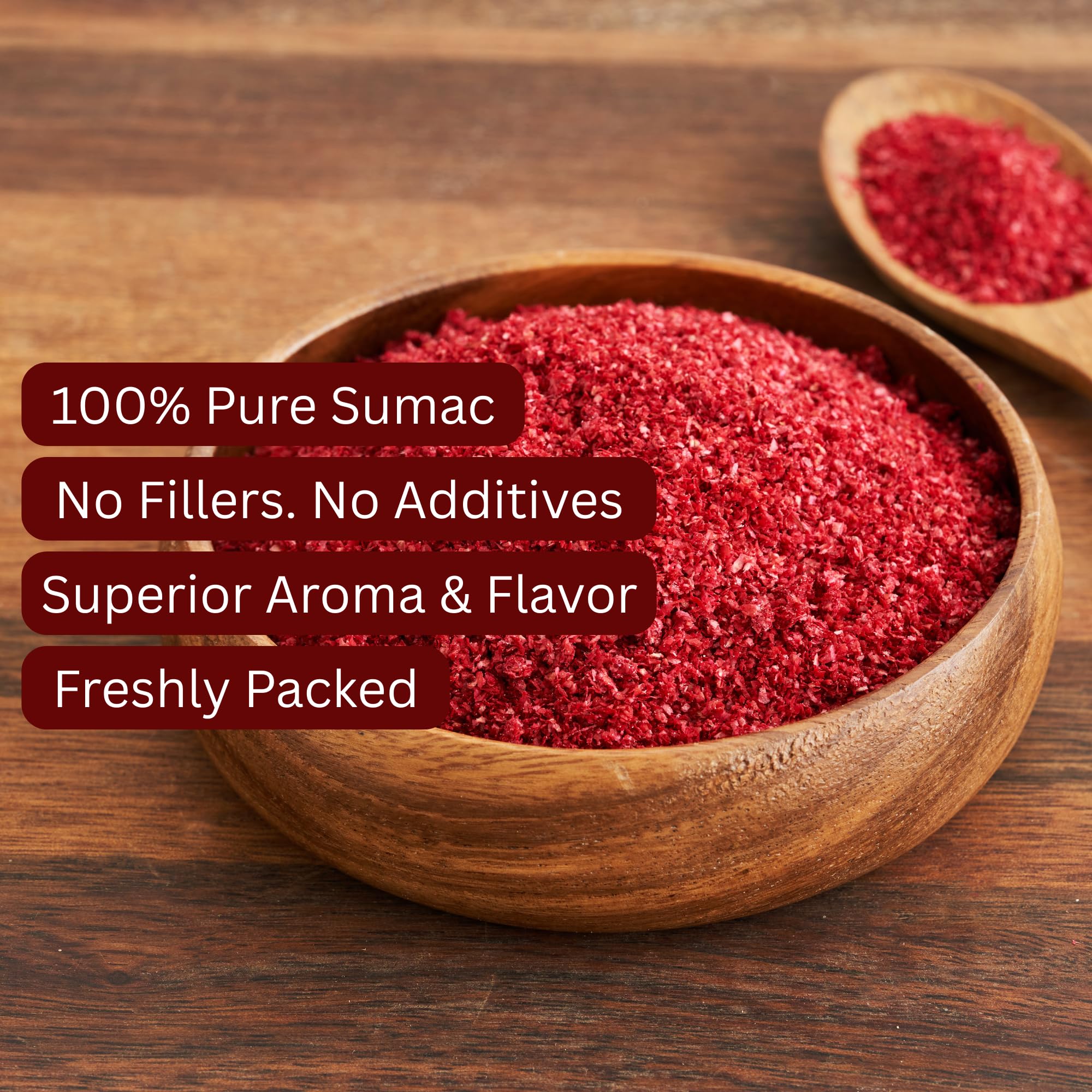 BAZARBUL Pure Sumac Spice Powder, 4 oz Resealable Bag