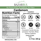 Cardamom Seeds Whole (2.11 Oz) 60g - Bazarbul