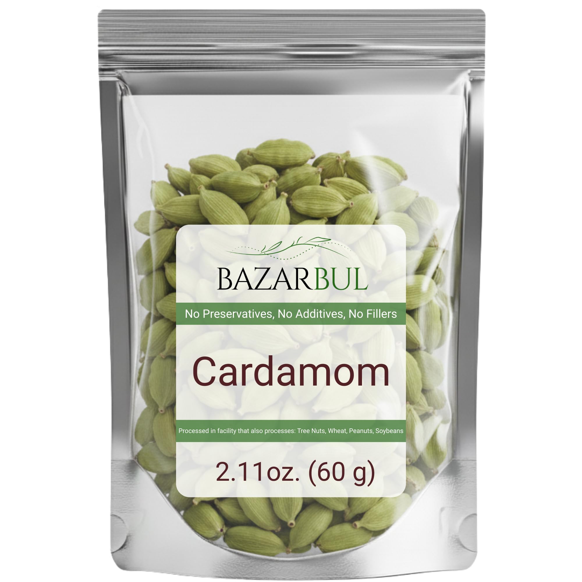 Cardamom Seeds Whole (2.11 Oz) 60g - Bazarbul