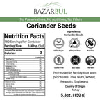 Coriander Seeds Whole, 5.3oz