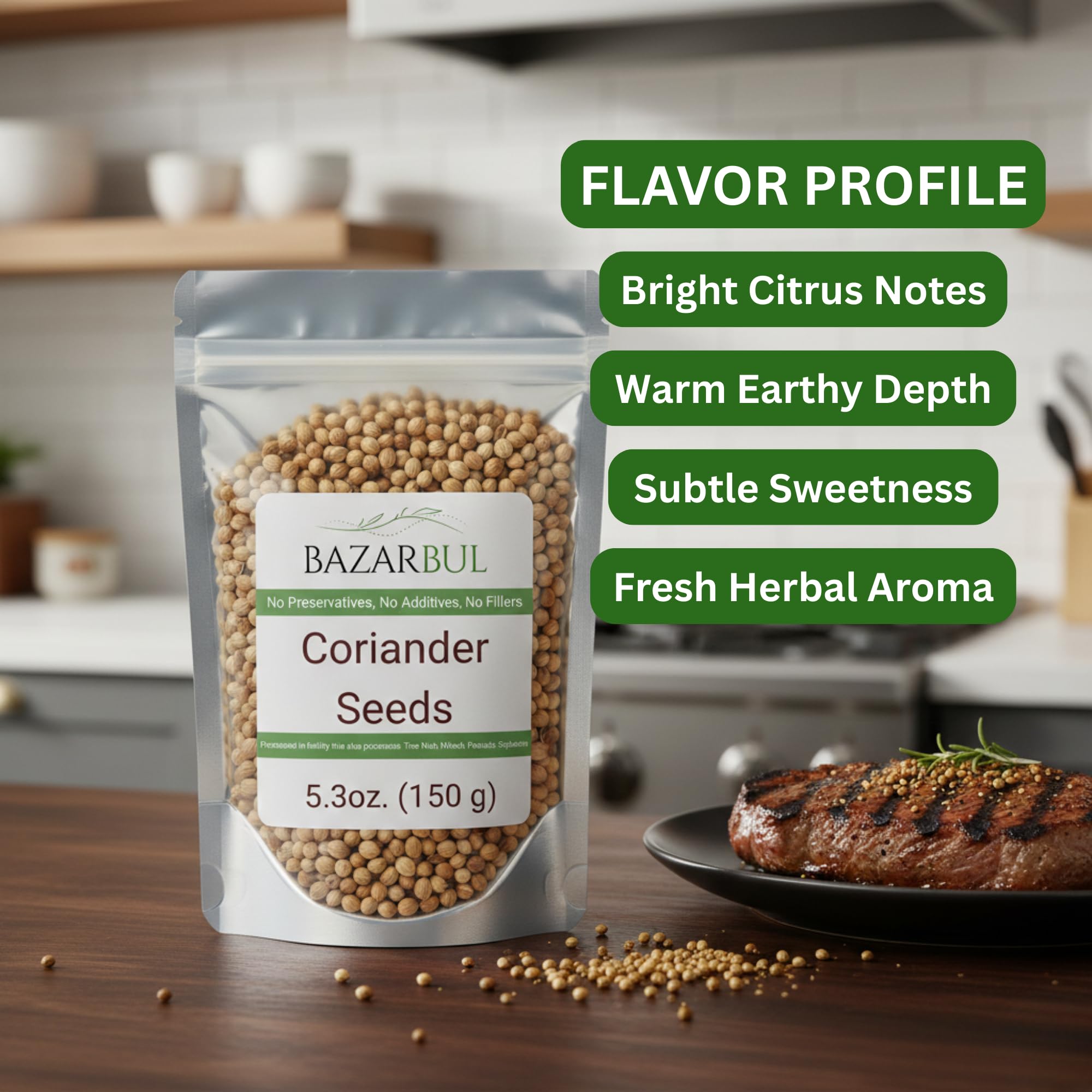 Coriander Seeds Whole, 5.3oz