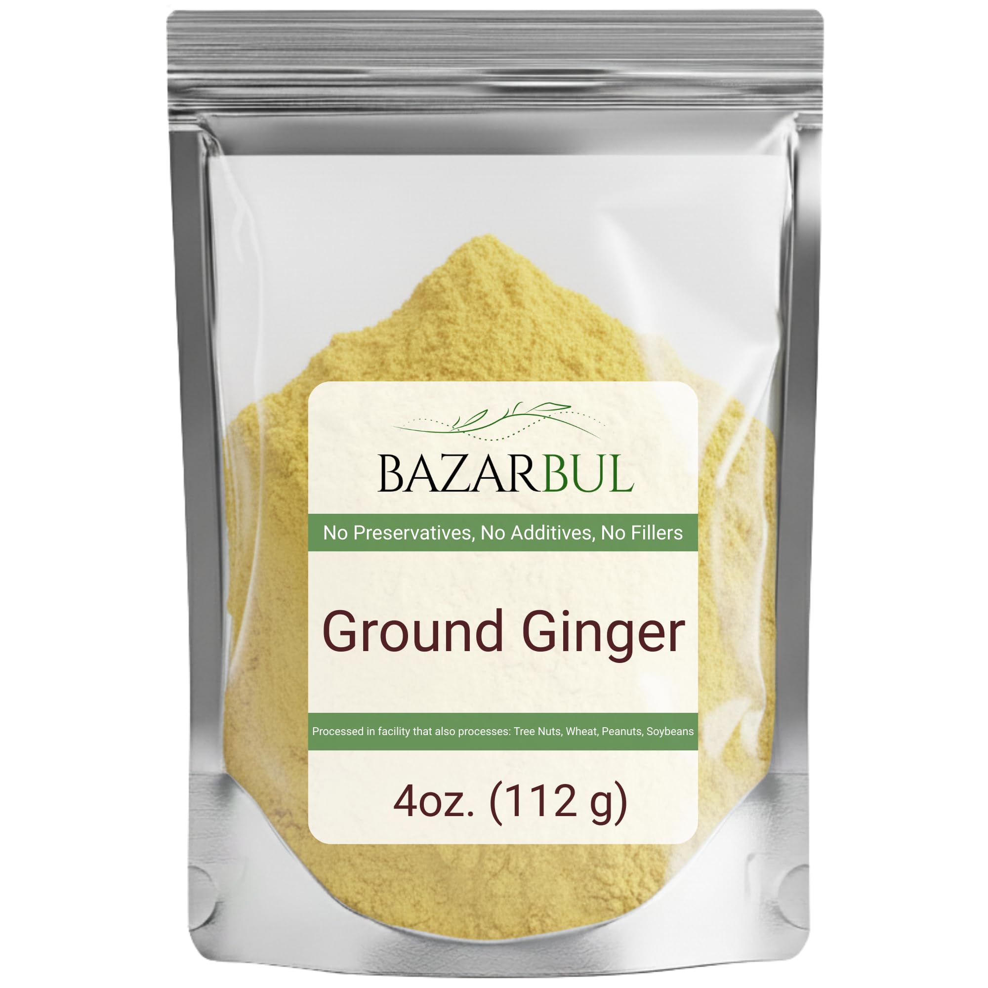 Ground Ginger Powder – 4oz Resealable Pouch - Bazarbul