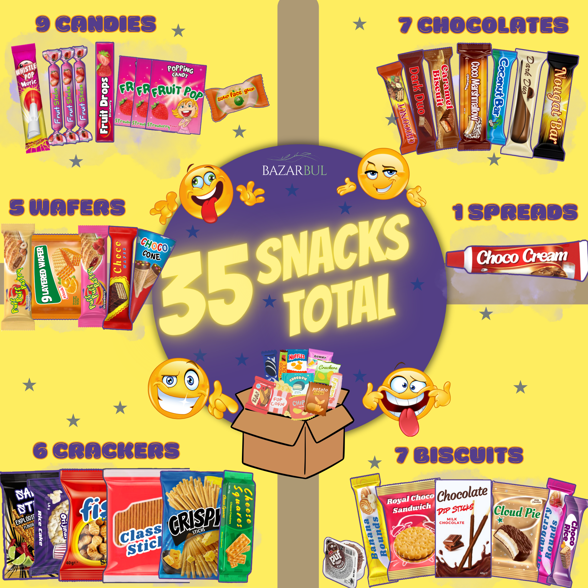 International Snack Box, 35+