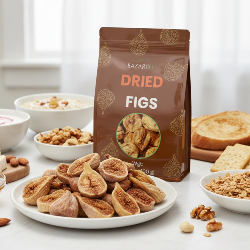 Turkish Dried Figs Whole, 14.5oz - Bazarbul