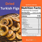 Turkish Dried Figs Whole, 14.5oz - Bazarbul